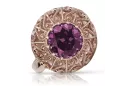 Ring Vintage Schmuck Amethyst Originales Vintage-Roségold aus 14 Karat vrc059r