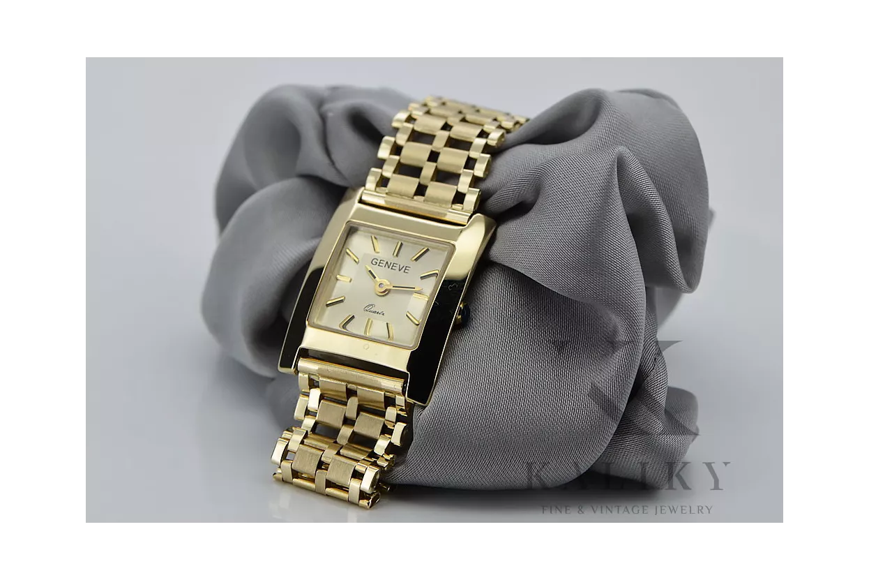 Reloj para hombres de oro Geneve ★ https://zlotychlopak.pl/es/ ★ Pureza de oro 585 333 Precio bajo!