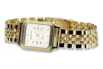 Ceas de mână Lady Geneve din aur galben de 14k 585 lw023y&lbw008y