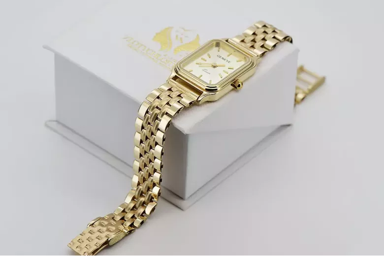 Reloj para hombres de oro Geneve ★ https://zlotychlopak.pl/es/ ★ Pureza de oro 585 333 Precio bajo!