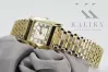 Elégante dame carrée 14k or montre Geneve lw036ydyy attachélbw002y