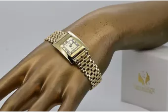 Елегантна квадратна леді 14k gold дивитися Geneve lw036ydyy&lbw002y