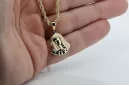 Mother of God virgin Mary 14k gold pendant & Corda chain pm004y14&cc019y