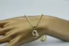 Mother of God virgin Mary 14k gold pendant & Corda chain pm004y14&cc019y