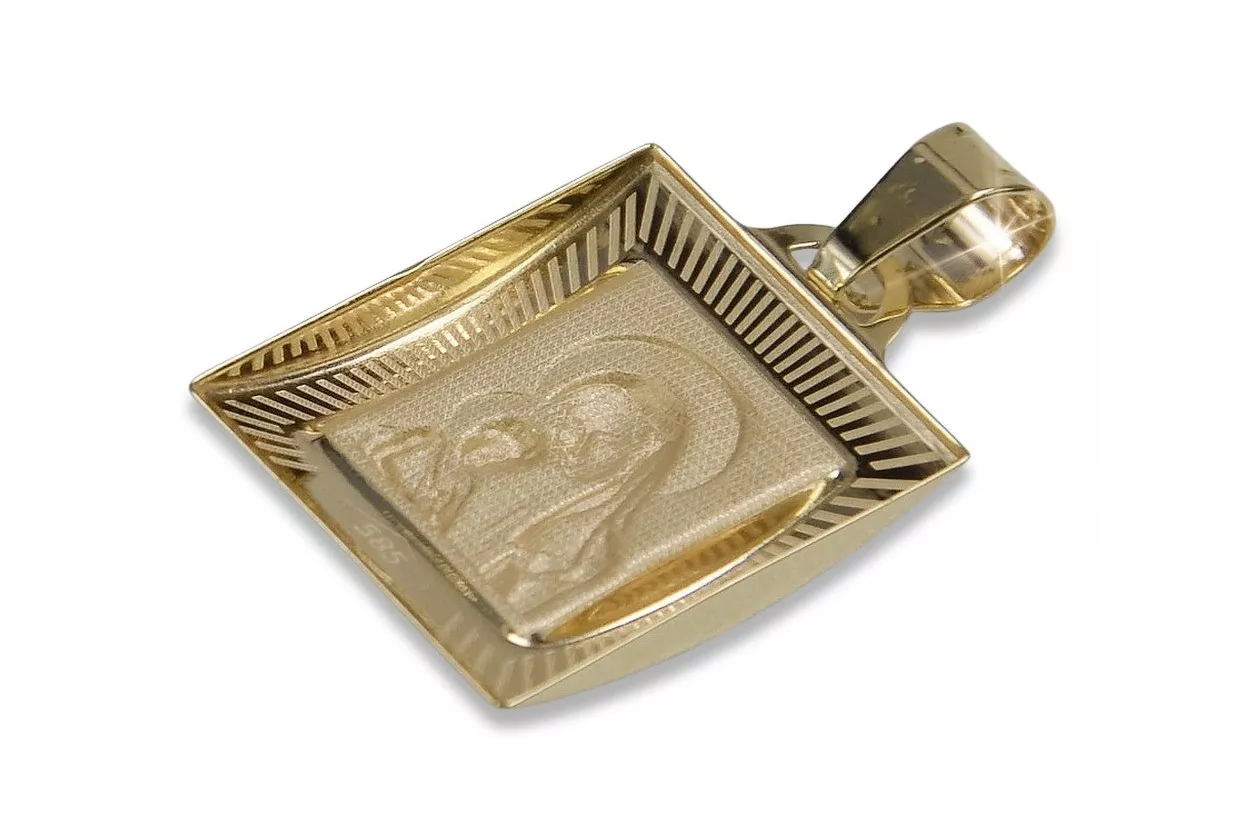 Gold Mary medallion icon pendant ★ zlotychlopak.pl ★ Gold 585 333 low price