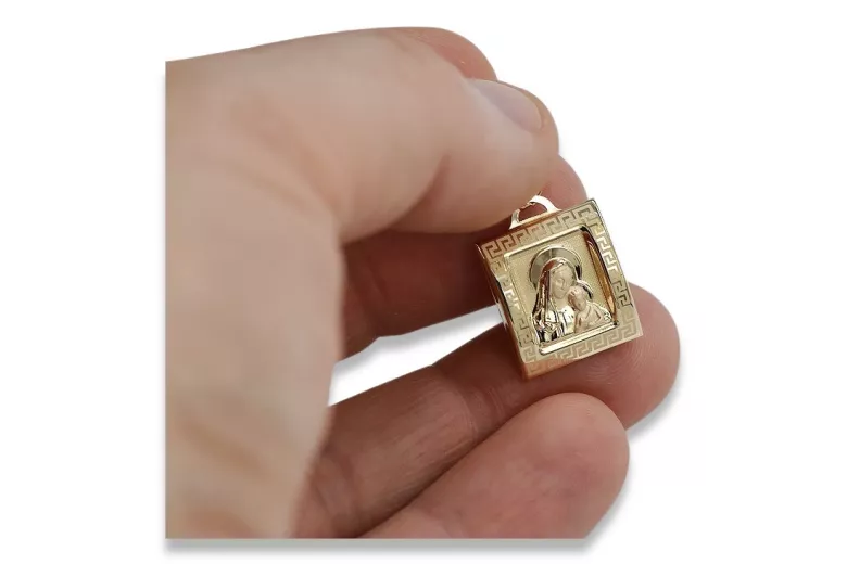 Gold Mary medallion icon pendant ★ zlotychlopak.pl ★ Gold 585 333 low price