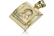 Colgante ★ Gold Mary medallón icono zlotychlopak.pl ★ Oro 585 333 precio bajo