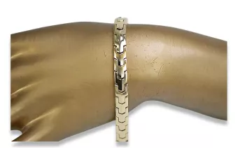 Brățară galbenă ★ din aur roz russiangold.com ★ Aur 585 333 Preț scăzut