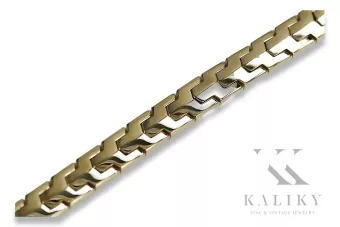 Italian yellow Unique 14k 585 gold mans mens bracelet cb154y