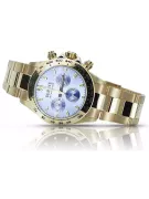 Gold men's watch Geneve ★ zlotychlopak.pl ★ Gold purity 585 333 Low Price!