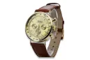 Yellow 14k 585 gold men's beautiful Geneve watch mw012y-y