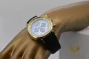 Jaune 14k 585 or montre Geneve mw012y-bl bleu cadran