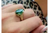 Vintage gelb 14k solid gold Emerald majestätischer ring vrc084 Vintage!