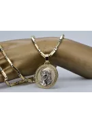 Jezus medallion & 14k gold hammer chain pj005yw20&cc047yw65