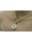 Jezus medallón de oro de 14 k cadena de martillo pj005yw20