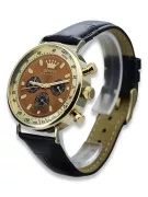 Reloj de hombre amarillo 14k 585 oro Geneve mw012y-br