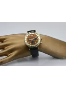 Жълт 14k 585 златен мъжки часовник Geneve mw012y-br