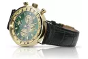 Жълт 14k 585 златен мъжки часовник Geneve mw012y-gr