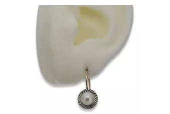 Золотые серьги с жемчугом