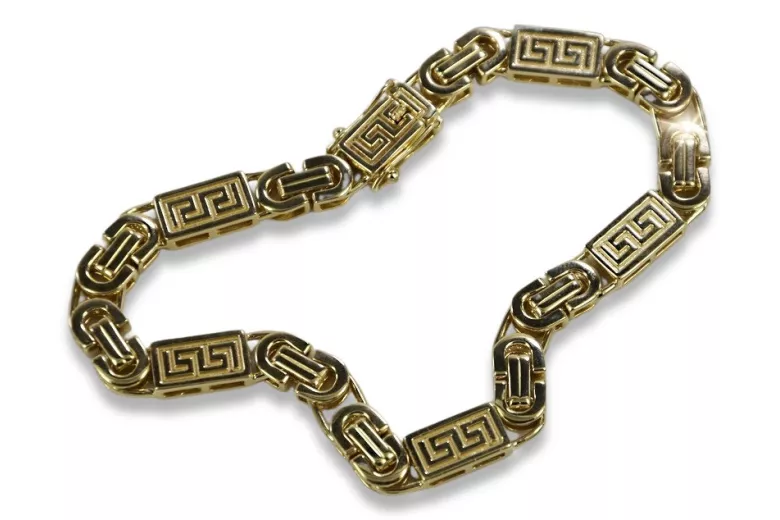 Bracelet grec byzantin en or jaune 14 carats 585 cb050y