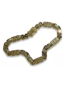 Gelbgold 14 K 585 Byzantinisches griechisches Armband cb050y