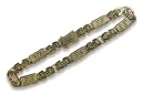 Gelbgold 14 K 585 Byzantinisches griechisches Armband cb050y