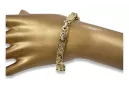 Gelbgold 14 K 585 Byzantinisches griechisches Armband cb050y