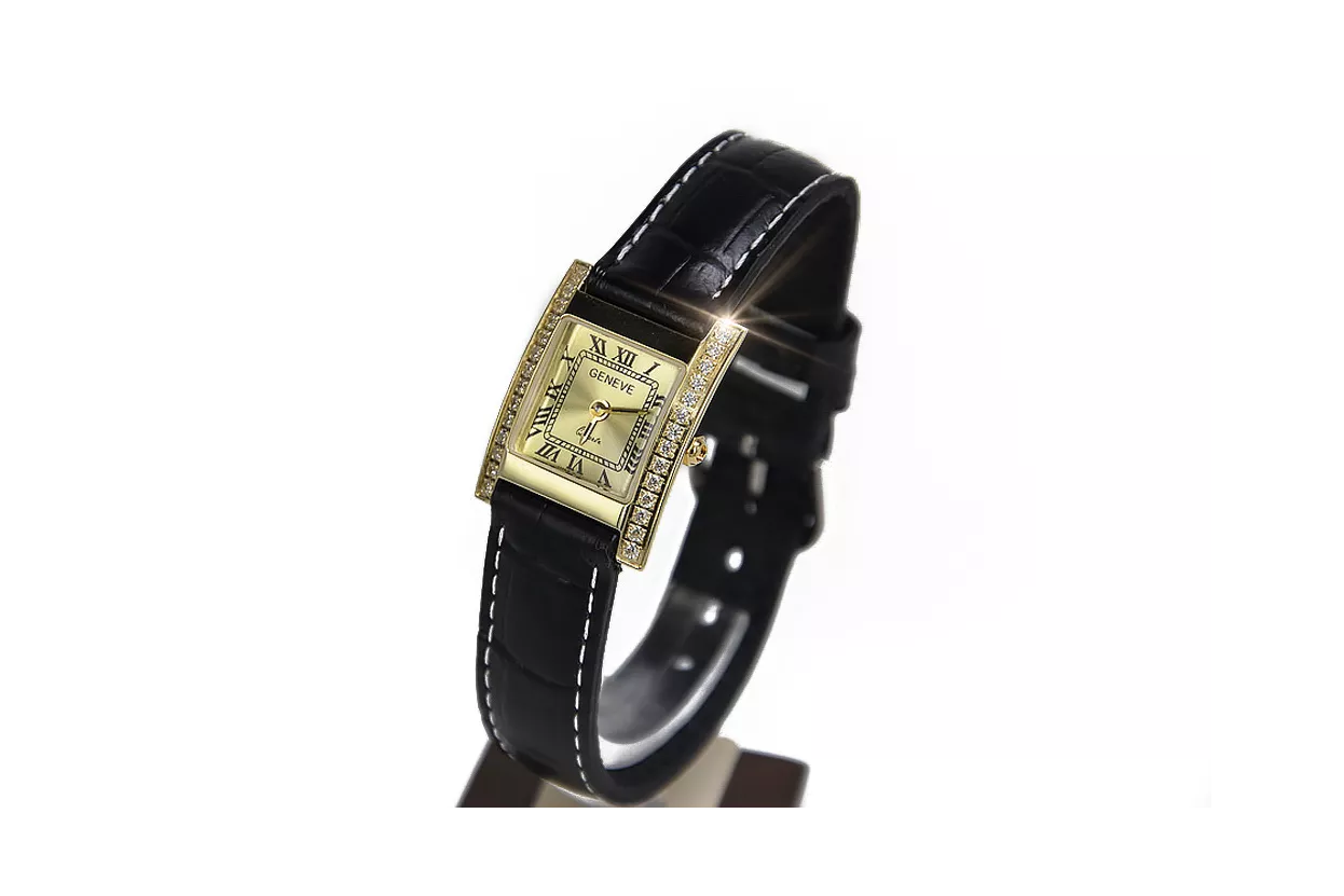 Reloj de oro para hombre Geneve ★ zlotychlopak.pl ★ Pureza de oro 585 333 Precio bajo!