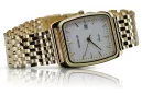 Goldene Herrenuhr Geneve ★ zlotychlopak.pl ★ Gold Reinheit 585 333 Niedriger Preis!