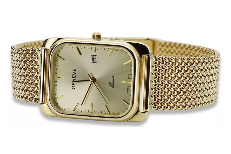 Reloj para hombres de oro Geneve ★ https://zlotychlopak.pl/es/ ★ Pureza de oro 585 333 Precio bajo!