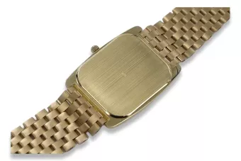 Amarillo reloj de oro de 14k hombres con pulsera Geneve mw001ydemw005y