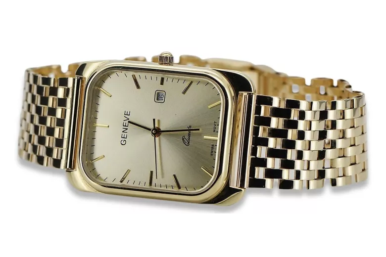 Montre hommes d'or Geneve ★ https://zlotychlopak.pl/fr/ ★ Pureté d'or 585 333 Low Price!