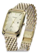 Gold men's watch Geneve ★ zlotychlopak.pl ★ Gold purity 585 333 Low Price!