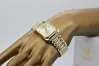 14k Gold Rectangular Men's Watch, Italian Quartz