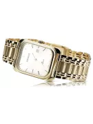 Montre Homme Rectangulaire en Or 14k, Quartz Italien