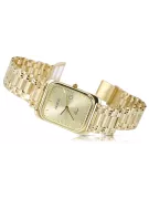 Reloj Masculino Rectangular de Oro 14k, Cuarzo Italiano