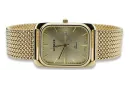 Montre masculine rectangulaire en or 14k, Italie, 36,8mm