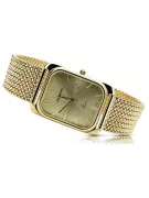 Montre masculine rectangulaire en or 14k, Italie, 36,8mm