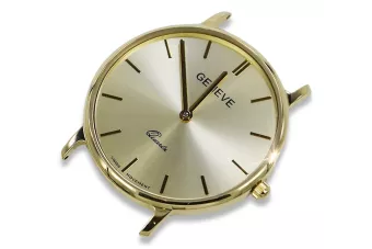 Жовтий 14k золотий чоловічий годинник Geneve mw004y