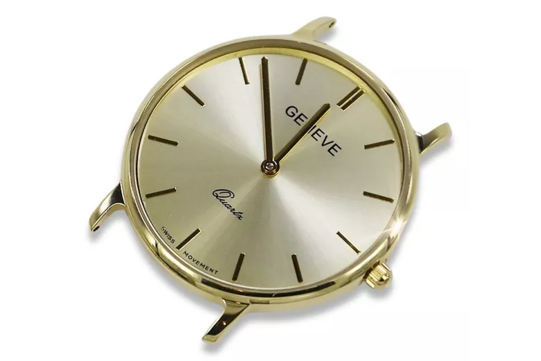 Reloj de oro para hombre Geneve ★ zlotychlopak.pl ★ Pureza de oro 585 333 Precio bajo!