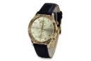 Goldene Herrenuhr Geneve ★ zlotychlopak.pl ★ Gold Reinheit 585 333 Niedriger Preis!