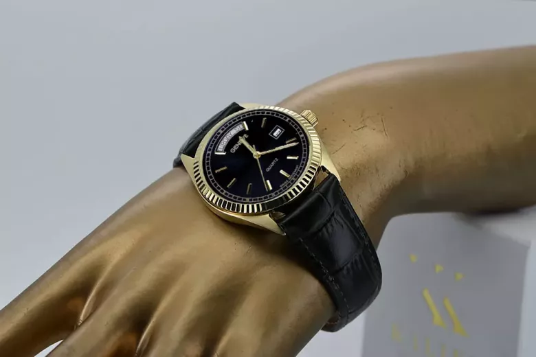 Reloj para hombres de oro Geneve ★ https://zlotychlopak.pl/es/ ★ Pureza de oro 585 333 Precio bajo!