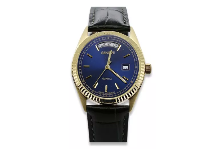 Montre hommes d'or Geneve ★ https://zlotychlopak.pl/fr/ ★ Pureté d'or 585 333 Low Price!