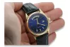 Yellow 14k gold men's women's Geneve watch mw013ydbl