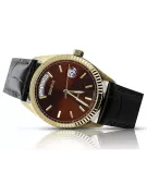 Gold men's watch Geneve ★ zlotychlopak.pl ★ Gold purity 585 333 Low Price!