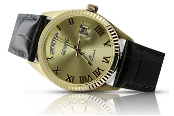 Jaune 14k or femme Geneve montre mw013ydg