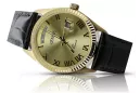 Gold men's watch Geneve ★ zlotychlopak.pl ★ Gold purity 585 333 Low Price!