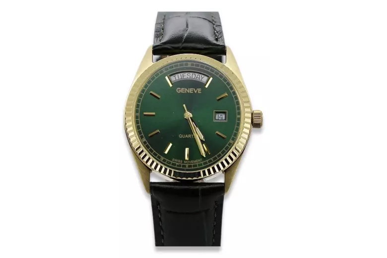 Montre hommes d'or Geneve ★ https://zlotychlopak.pl/fr/ ★ Pureté d'or 585 333 Low Price!