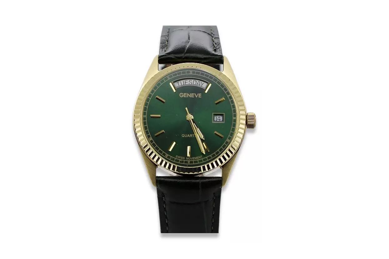 Gold Men's Watch Geneve ★ Zlotychlopak.pl ★ Gold Reinheit 585 333 niedriger Preis!