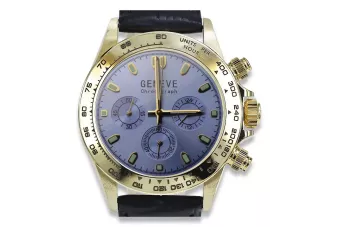 Жовтий 14k 585 золотих чоловіків Geneve стиль mw014ydbl